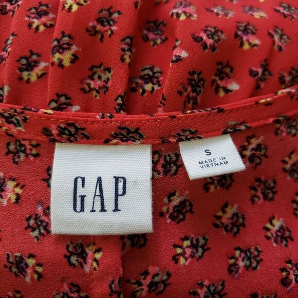 Gap Floral Trapeze Peasant Top Sz S - Picture 7 of 9